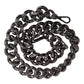 Black Chain Logo Engraved Bag Shoulder Strap
