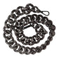 Black Chain Logo Engraved Bag Shoulder Strap