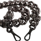 Black Chain Logo Engraved Bag Shoulder Strap