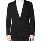 Black Wool Slim Fit Coat Blazer Jacket Suit