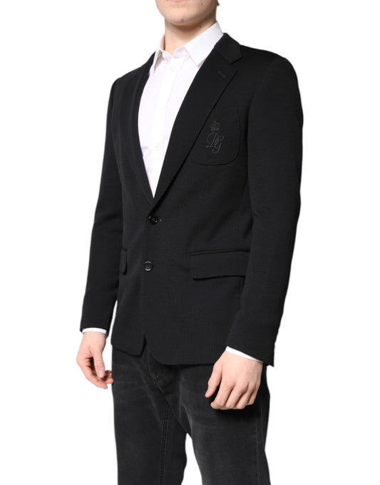Black Wool Slim Fit Coat Blazer Jacket Suit