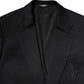 Black Wool Slim Fit Coat Blazer Jacket Suit