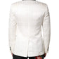 White Black Single Breasted Coat Blazer Suit