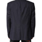 Black Wool Single Breasted Coat Blazer Suit