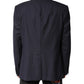 Black Wool Single Breasted Coat Blazer Suit