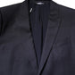 Black Wool Single Breasted Coat Blazer Suit
