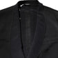 Black Silk Single Breasted Coat Blazer Suit