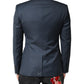 Blue Single Breasted Men Coat MARTINI Blazer