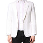 White Single Breasted Men Coat Blazer Suit