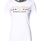White Graphic Print Cotton Crew Neck T-shirt