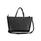 Black Polyurethane Women Handbag