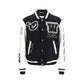Leather and wool varsity Bomber