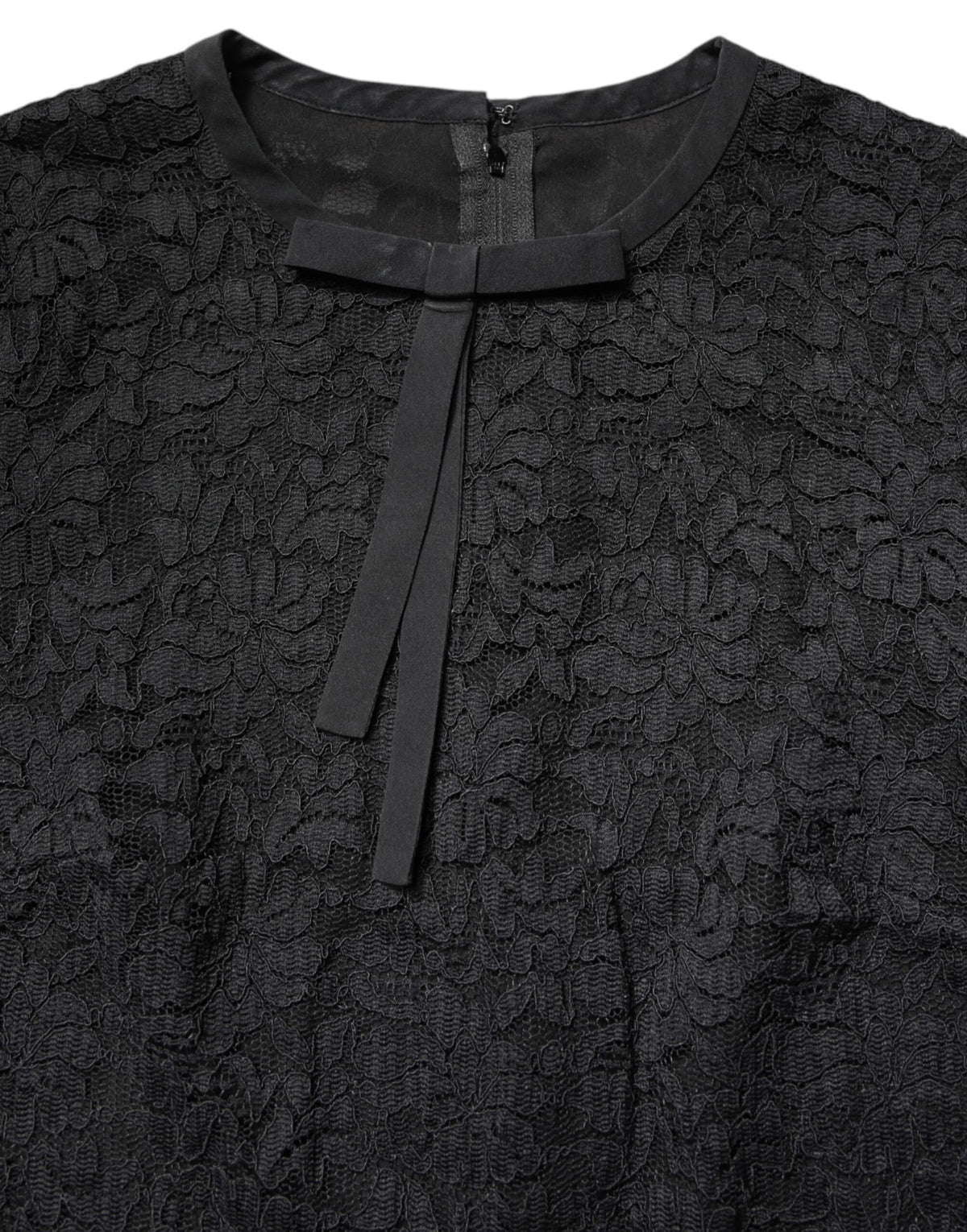 Black Lace STAFF Crew Neck Long Sleeves Top