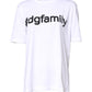 White #DGFamily Print Cotton Crew Neck T-shirt