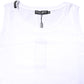 White Cotton Sleeveless Crew Neck T-shirt