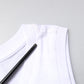 White Cotton Sleeveless Crew Neck T-shirt
