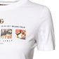 White Cotton Graphic Print Crew Neck T-shirt