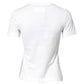 White Cotton Graphic Print Crew Neck T-shirt