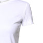 White Cotton Crew Neck Short Sleeves T-shirt