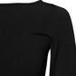 Black Viscose Long Sleeves Pullover Top