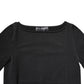 Black Viscose Long Sleeves Pullover Top