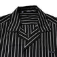 Black White Stripes Cotton Men Pajama Set Sleepwear