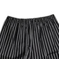 Black White Stripes Cotton Men Pajama Set Sleepwear