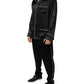 Black Silk Shirt Pants Pajama Set Sleepwear