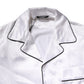 White Satin Silk Men Pajama Set Sleepwear
