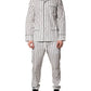 White Black Stripes Cotton Men Pajama Set Sleepwear