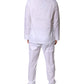 White Cotton Shirt Pants Pajama Set Sleepwear