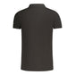 Black Cotton Men Polo Shirt