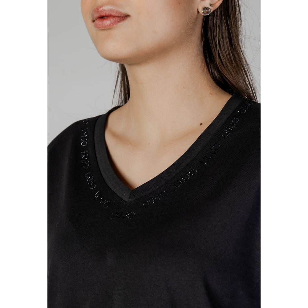 Black Cotton Tops & T-Shirt