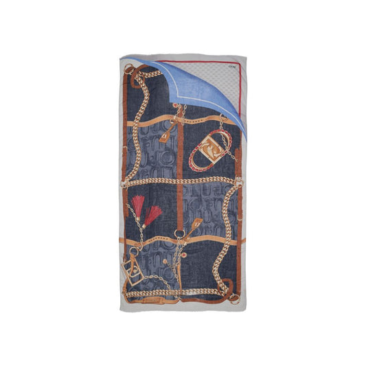 Blue Polyester Scarf