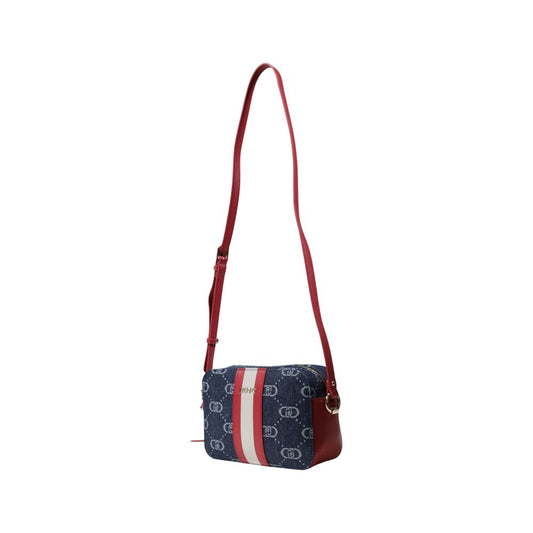 Blue Polyester Handbag