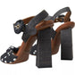 Black Polka Dot Leather Heels Sandals Shoes