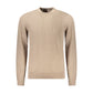 Beige Cotton Men Sweater