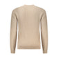 Beige Cotton Men Sweater