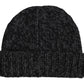 Gray Cashmere Knitted Winter Beanie Hat