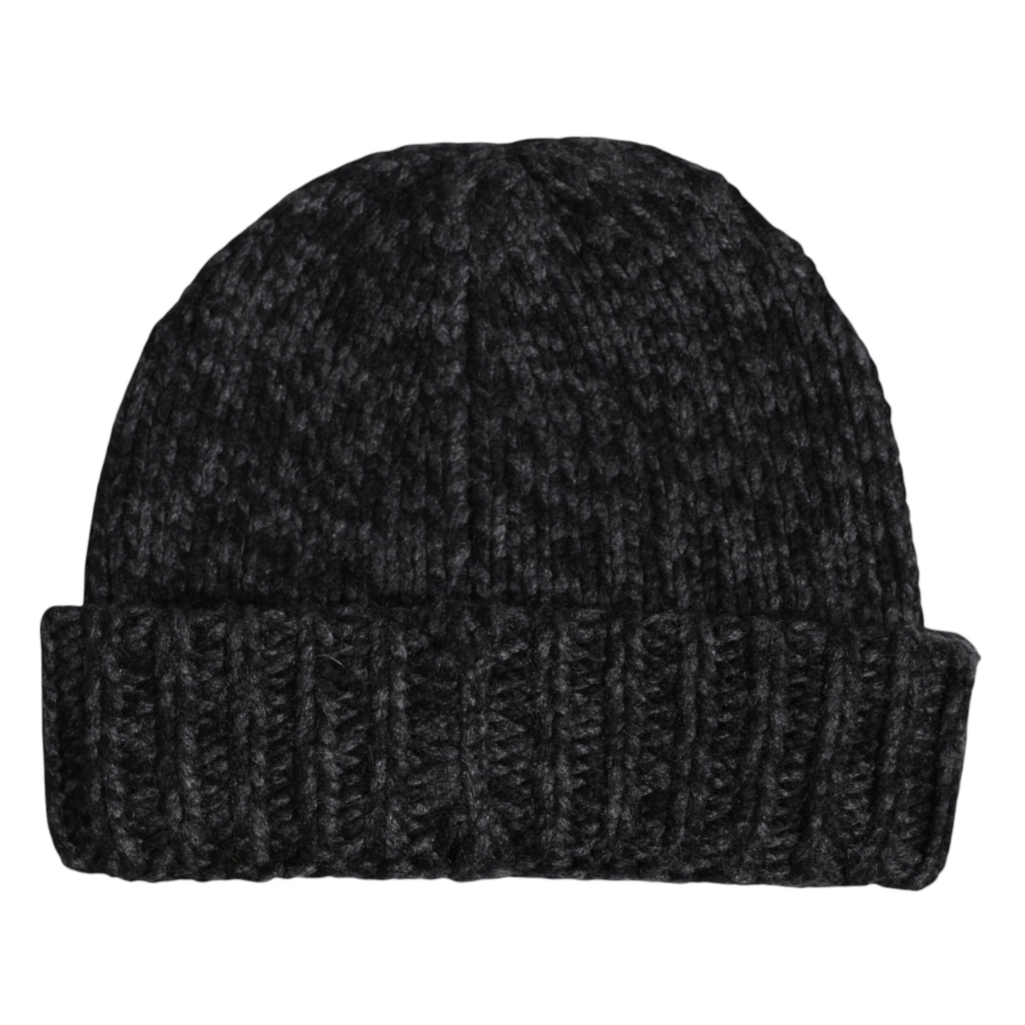 Gray Cashmere Knitted Winter Beanie Hat
