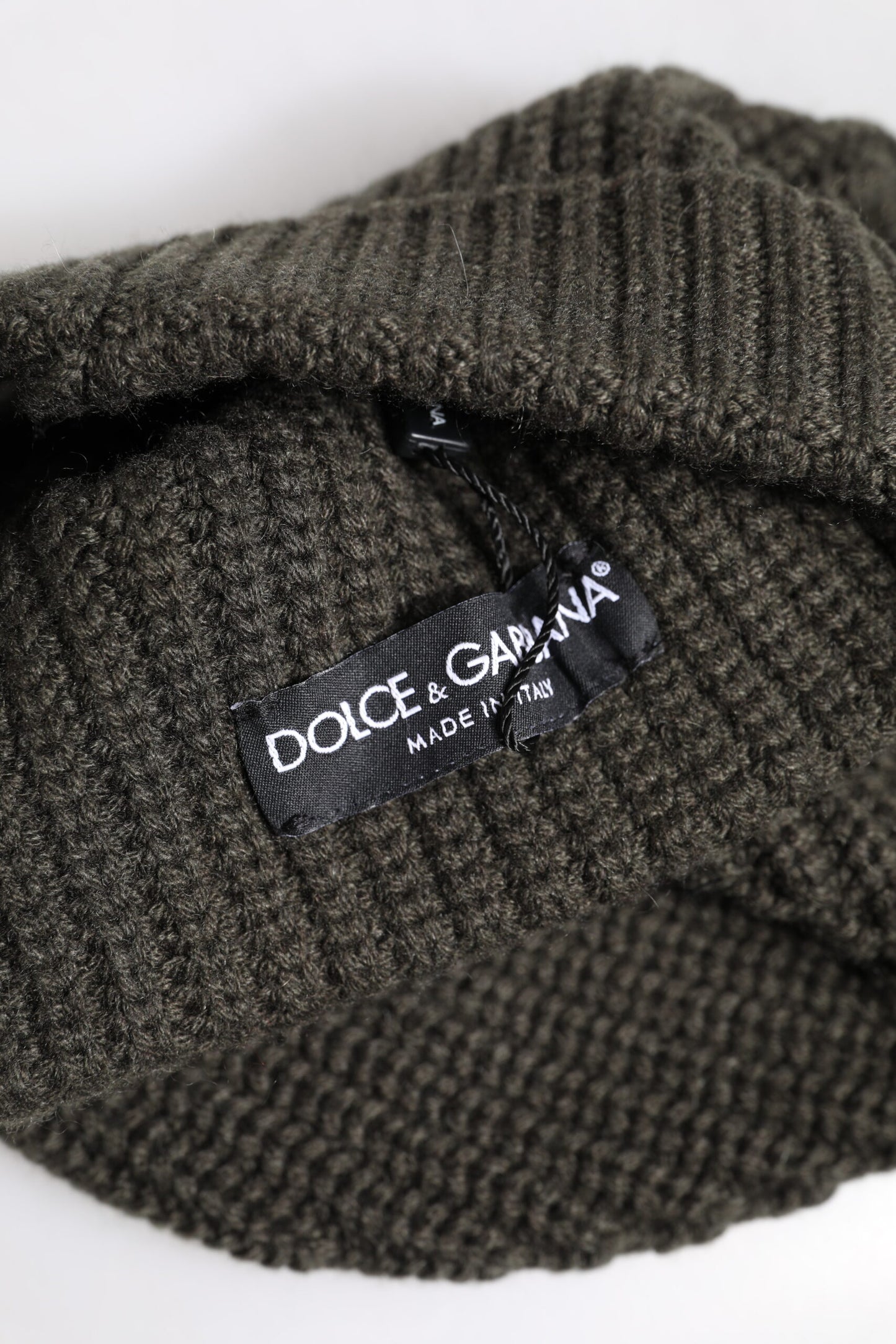 Dark Gray Cashmere Knit Winter Beanie Hat