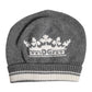 Gray Cashmere Knitted Winter Beanie Hat