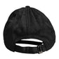 Black Floral Jacquard 6 Panels Baseball Cap