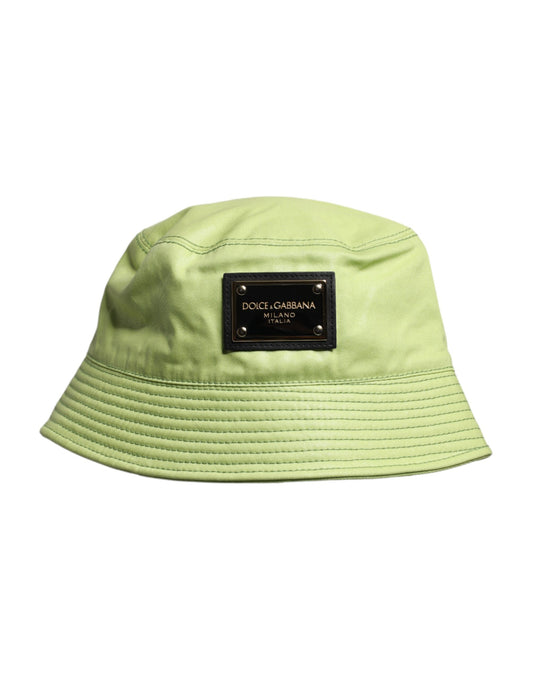 Green DG Plaque Wide Brim Bucket Hat