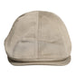 Beige Cotton Newsboy Capello Cabbie Hat