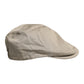 Beige Cotton Newsboy Capello Cabbie Hat
