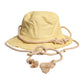 Yellow Cotton Wide Brim Bucket