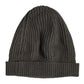 Green Wool DG Plaque Knitted Winter Beanie Hat