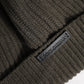 Green Wool DG Plaque Knitted Winter Beanie Hat