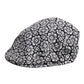 Black White Printed Newsboy Capello Cabbie Hat